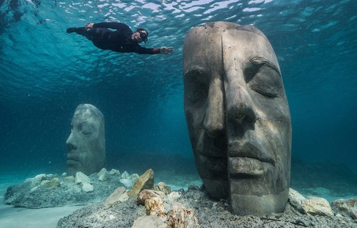 Underwater statue, Cannes