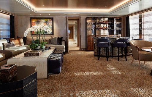 stunning interior design from Studio Indigo aboard charter yacht JOY