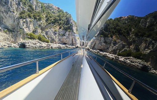 Charter yacht LADY AMANDA side deck