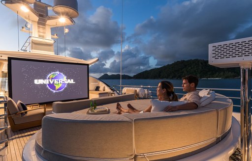 Sundeck cinema onboard MY Lili