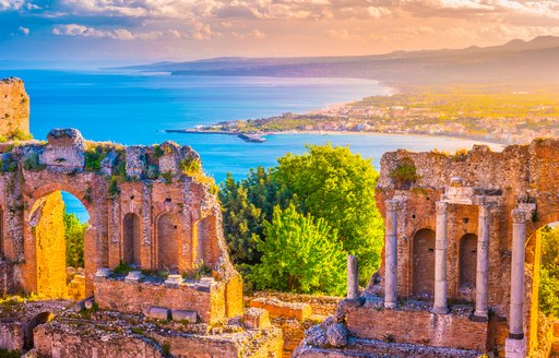 Greco-Roman theatre in Taormina in Sicily