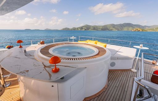 Charter yacht AD ASTRA deck Jacuzzi