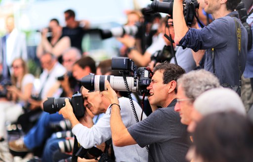 Paparazzi taking photos at the Cannes Film Festival