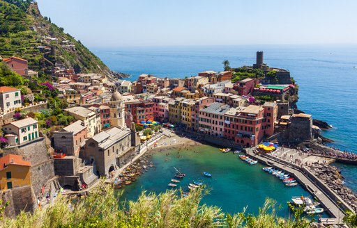 Cinque Terre buildings on cliff