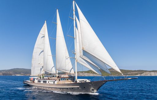 Charter yacht THE LANGLEY at sea