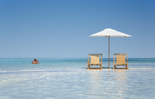 beach and chairs in the florida keys