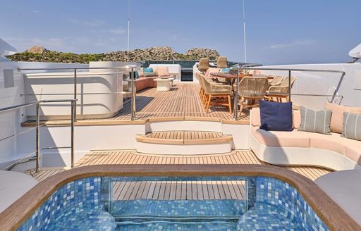 Charter yacht NINO exteriors with Jacuzzi