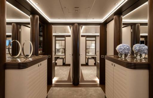 Super yacht charter AURA corridor