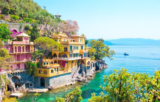 Ideal yacht charter destination of Portofino, overlooking the sea