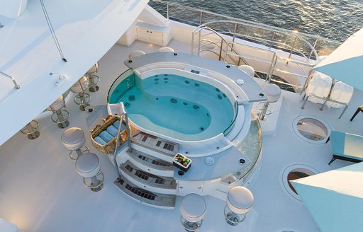 Charter yacht SERENITY deck Jacuzzi