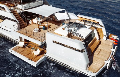 Charter yacht LA LA LAND aft decks