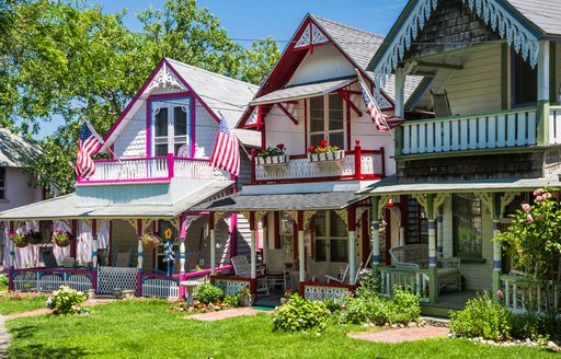 gingerbread houses on marthas vineyard in new england