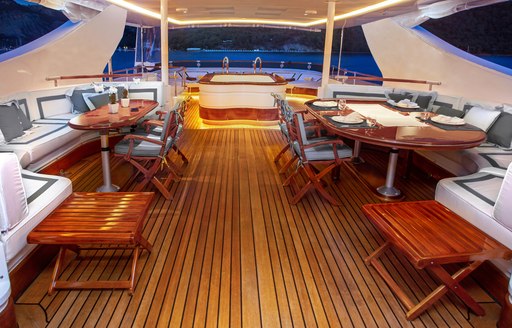 Sundeck onboard charter yacht AQUA MARE