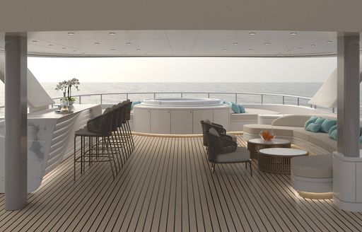 Charter yacht ORIY sun deck sheltered area