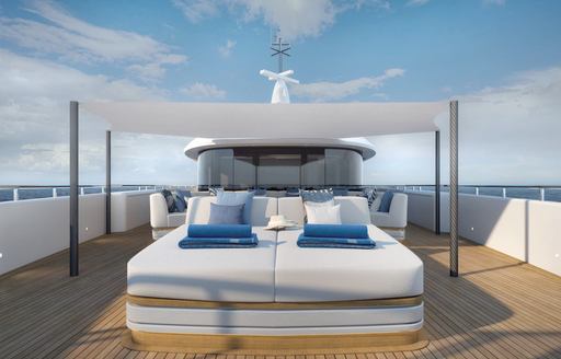 Superyacht charter INDIGO sun pads