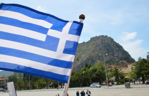 Greek flag flying high at Mediterranean Yacht Show