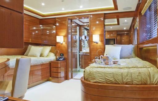 Charter yacht EVERBLUE twin cabin and two single berths
