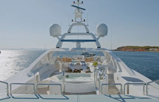 Charter yacht AKIRA ONE deck Jacuzzi