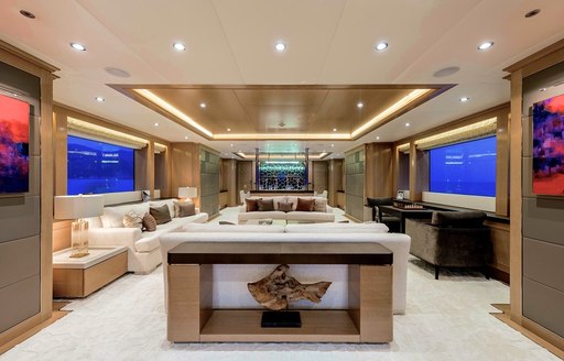 interior decor onboard luxury charter yacht Audaces