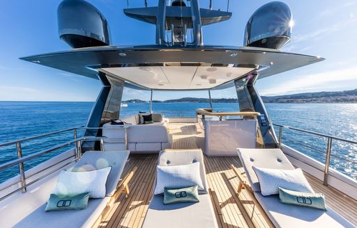 Charter yacht OCEAN ONE sun deck and sun loungers