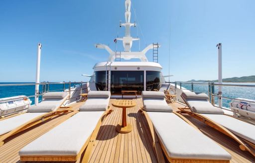 Luxury yacht charter NEXT CHAPTER sun loungers
