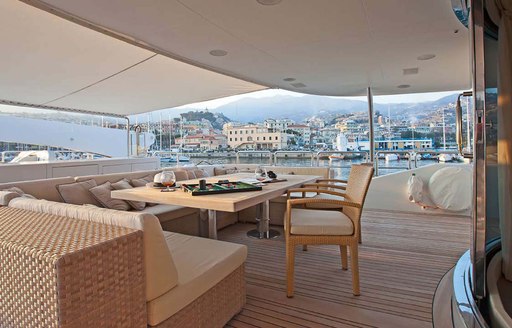 Upper aft deck, Sensei yacht