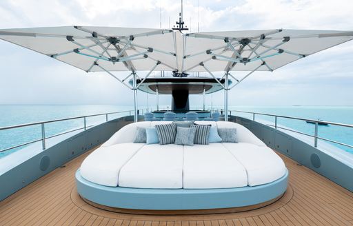Lareg sunpads onboard charter yacht LIMERENCE
