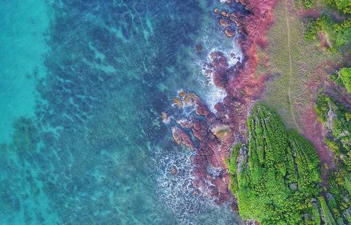 Grenada - Levera National Park coastline aerial view