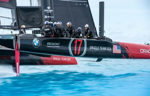 Oracle Team USA competing in catamaran