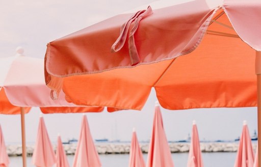 Pink parasols at Baba