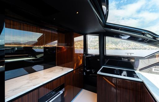 Charter yacht L'AS BLEU galley