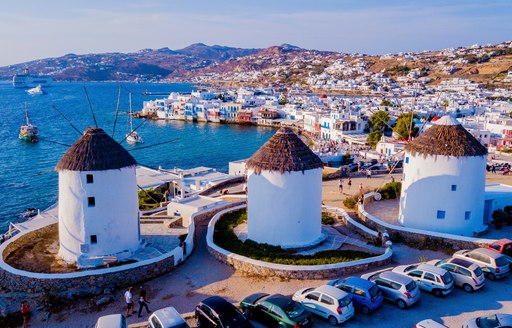 Windmills in Mykonos, Greece