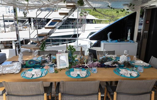 Tablescape at Antigua Charter Yacht Show