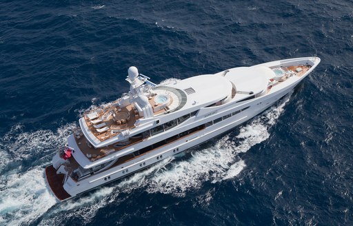 Aerial view of Oceanco's FRIENDSHIP yacht