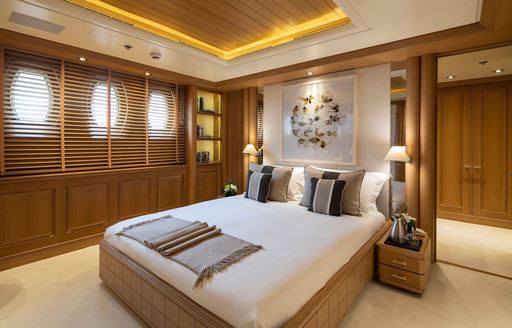 Double guest cabin onboard luxury yacht rental MARLA