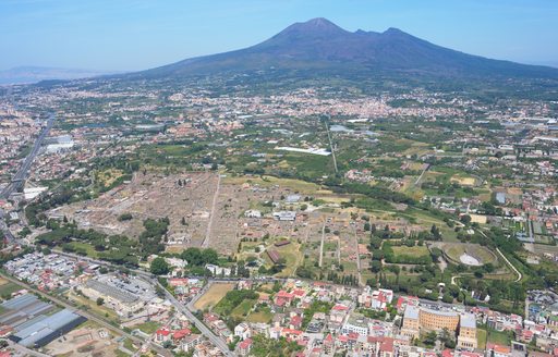 Naples - Pompeii aerial view