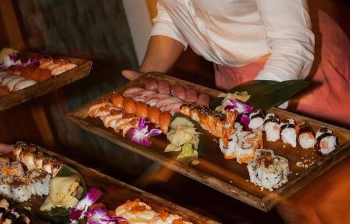 Sushi platters at Kinugawa St Barts