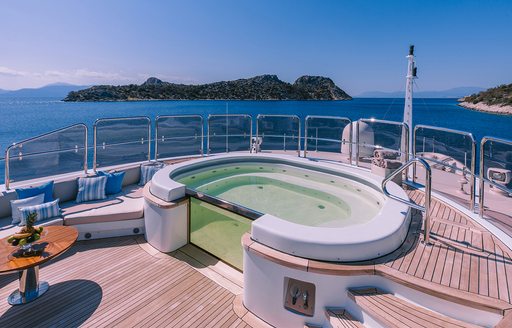 Charter yacht DILARA deck Jacuzzi