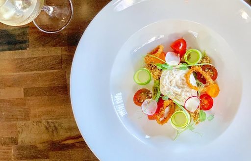 Premium seafood dish at the Dove Restaurant