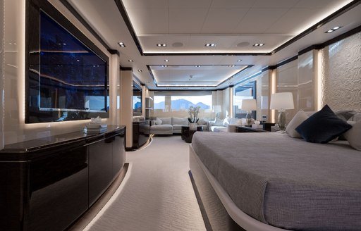 Guest cabin onboard charter yacht O'PTASIA