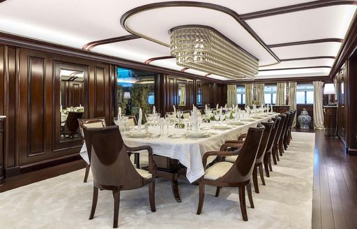 Charter yacht GRAND OCEAN interior dining room