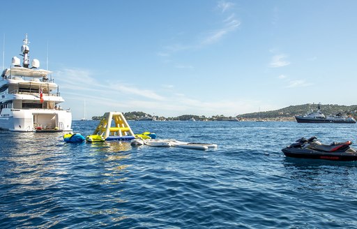 vast toy selection on superyacht PETRATARA