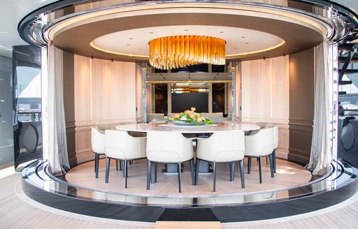 Charter yacht GECO dining area