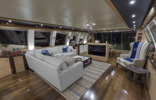 The classic interior styling of superyacht BW