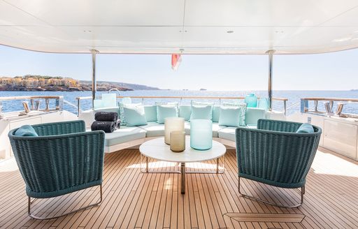 Charter yacht PH2 exterior seating area