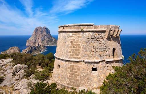 looking out to see from Es Vedra in Ibiza