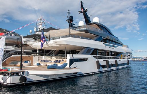 Superyacht berthed in Port Hercule