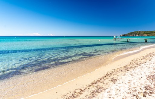 White sand beach in France