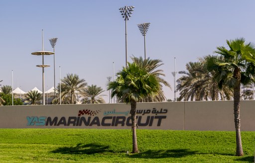 Yas Marina f1 circuit signage in Abu Dhabi