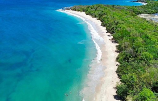 Plage des Salines Martinique aerial view